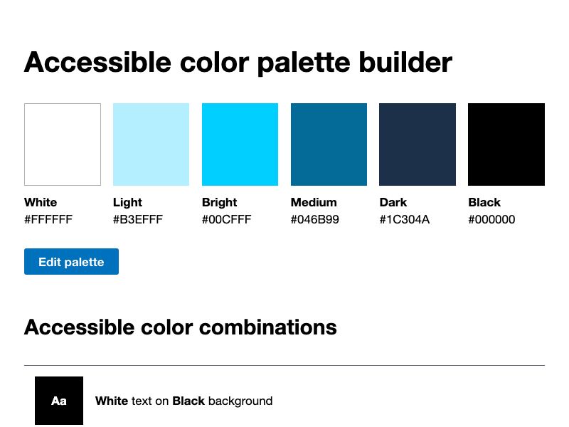 Accessible Color Palette Builder Screenshot