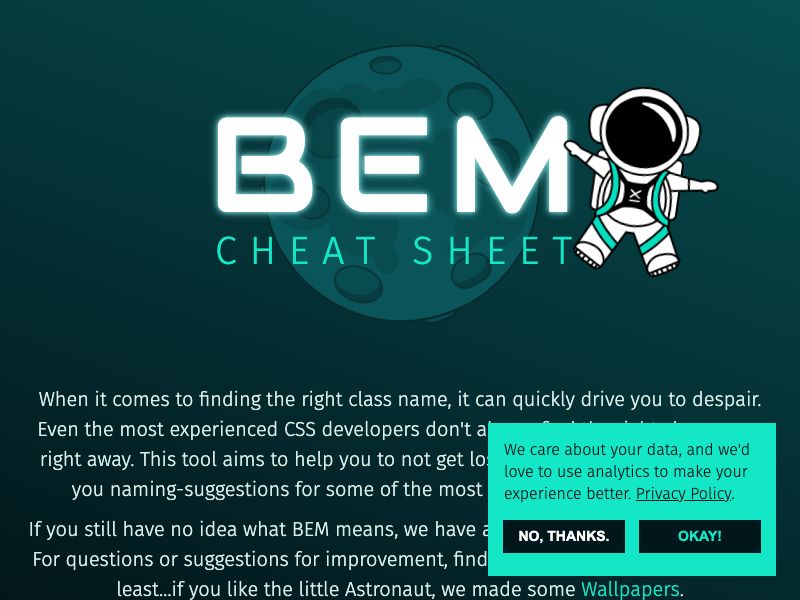 BEM Cheat Sheet Screenshot