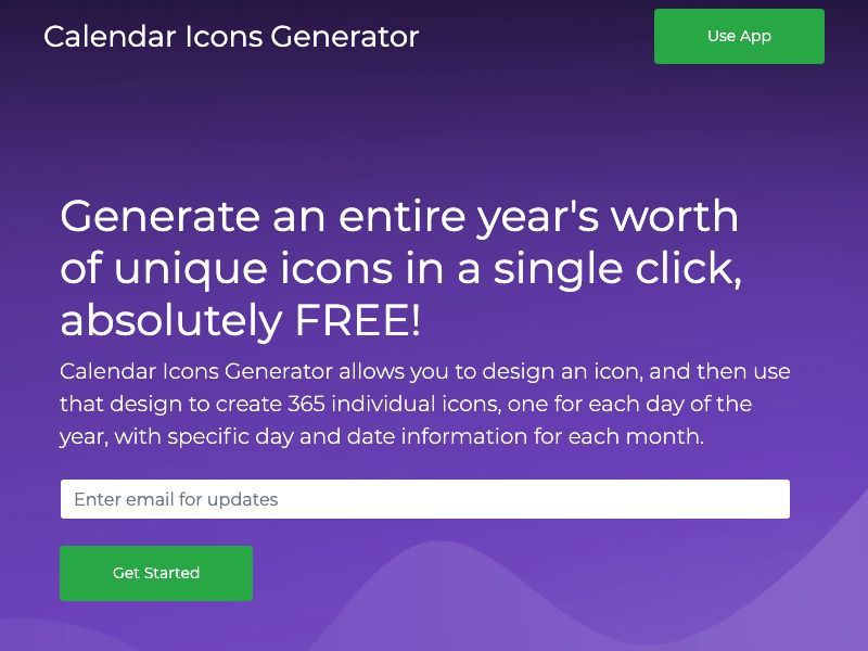 Calendar Icons Generator Screenshot
