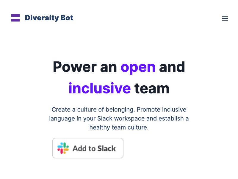DiversityBot Screenshot