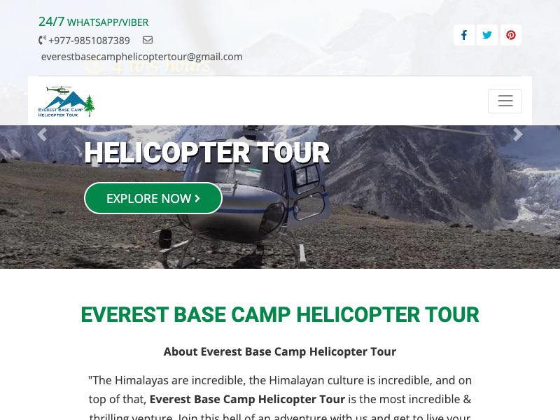 Everest Base Camp Helicopter Tour Screenshot