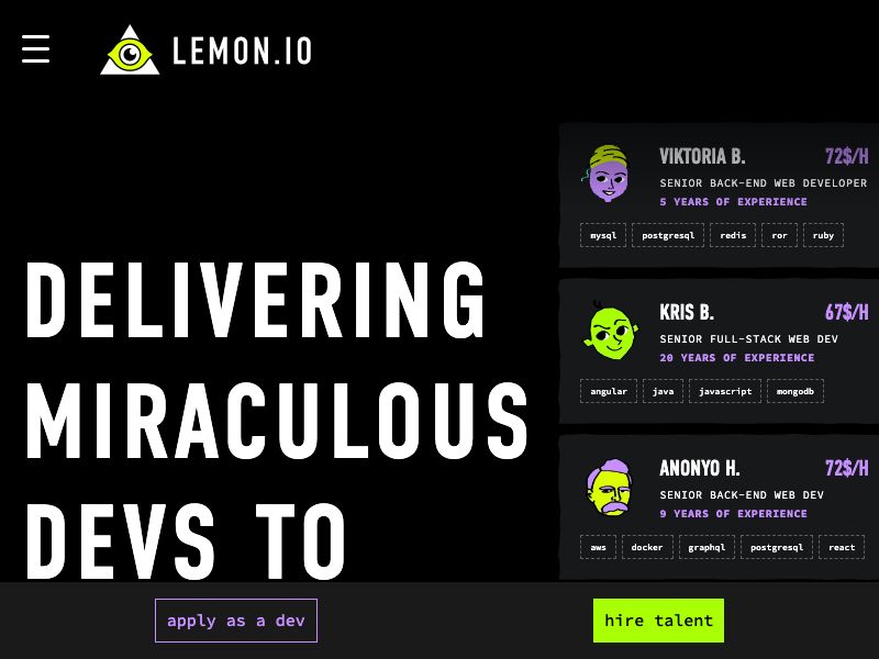 Lemon.io Screenshot