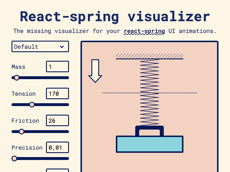 React Spring visualizer Screenshot