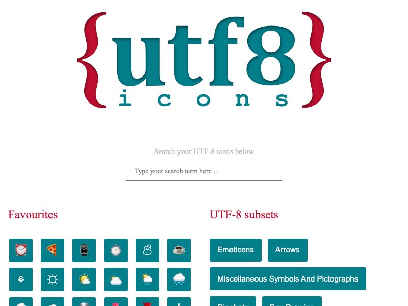 UTF-8 Icons Screenshot