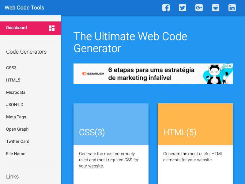 Web Code Tools Screenshot