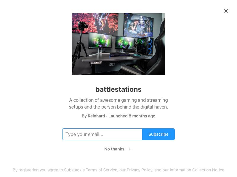 battlestations newsletter Screenshot