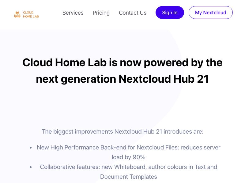 Cloud Home Lab Screenshot
