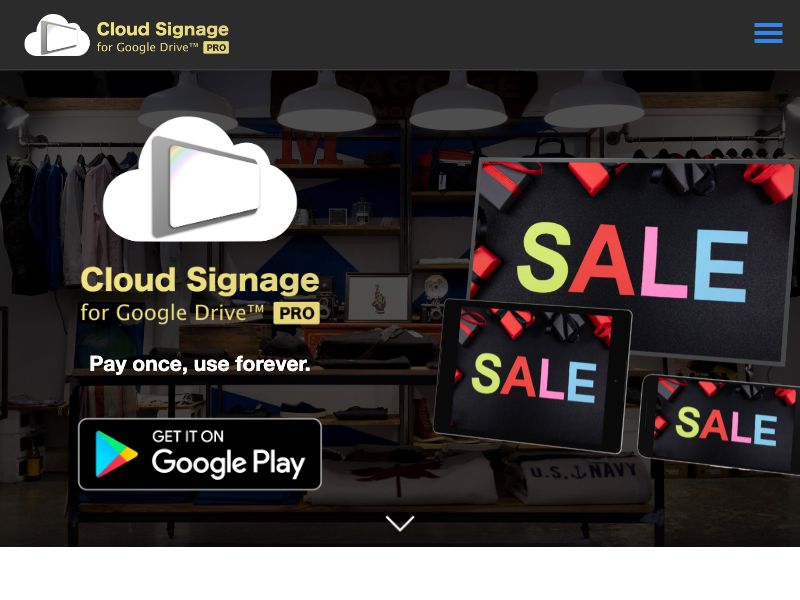 Cloud Signage for Google Drive Screenshot