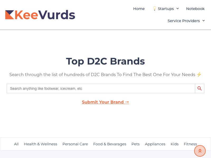 D2C Brands Screenshot