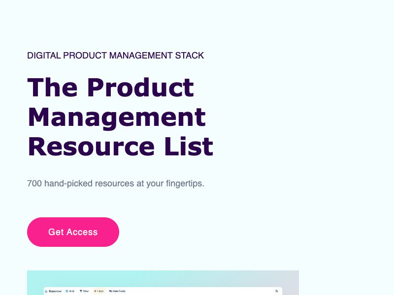 Digital Product Management Stack Screenshot