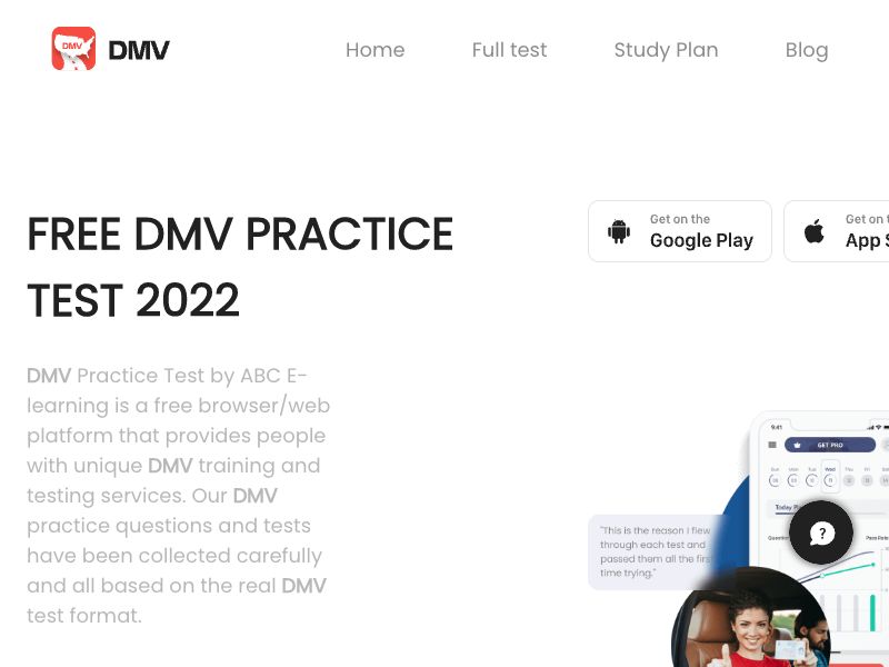 DMV Practice Test Screenshot