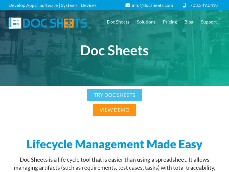 Doc Sheets Screenshot