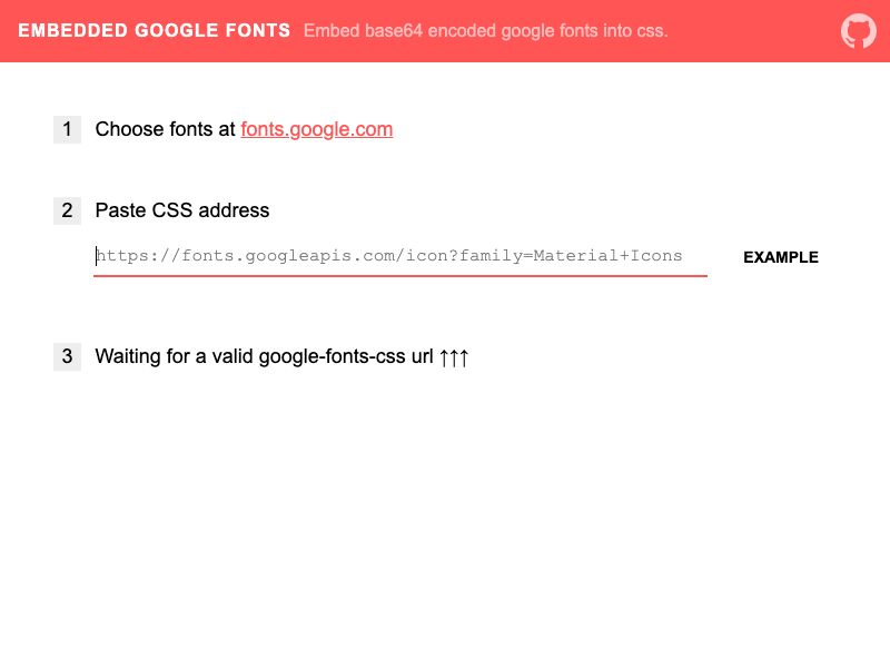 Embedded Google Fonts Screenshot