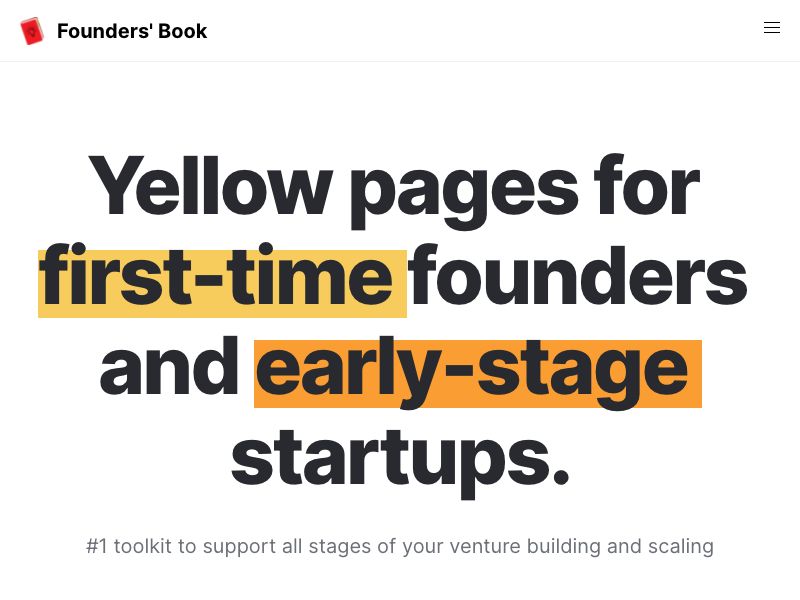 Founders' Book Screenshot