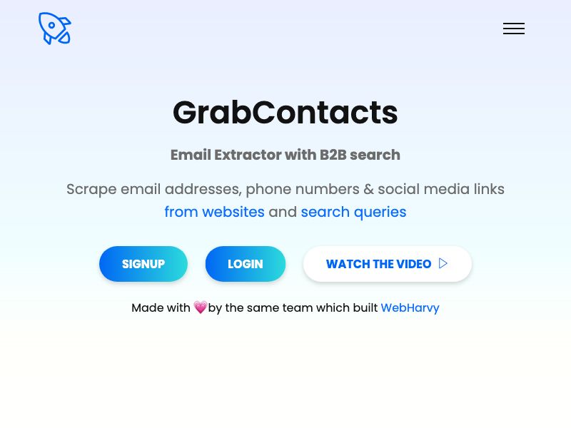 GrabContacts Screenshot