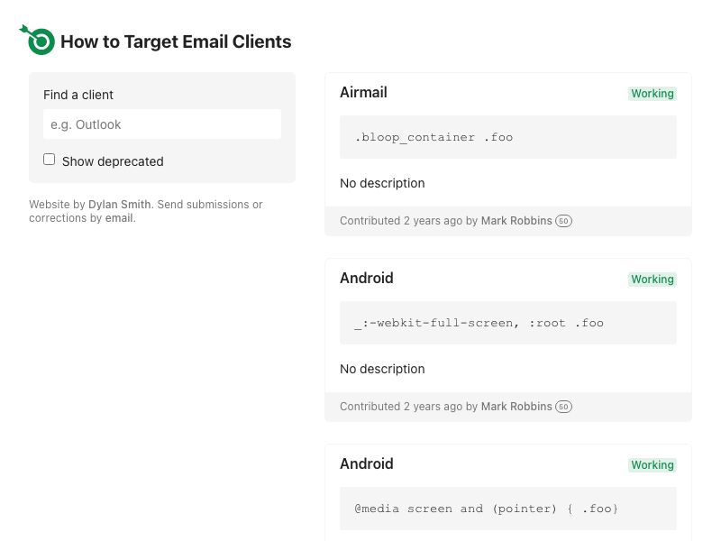 How to Target Email Clients Screenshot