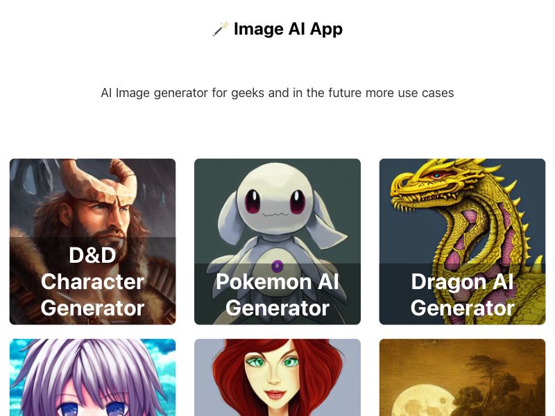Image AI App Screenshot