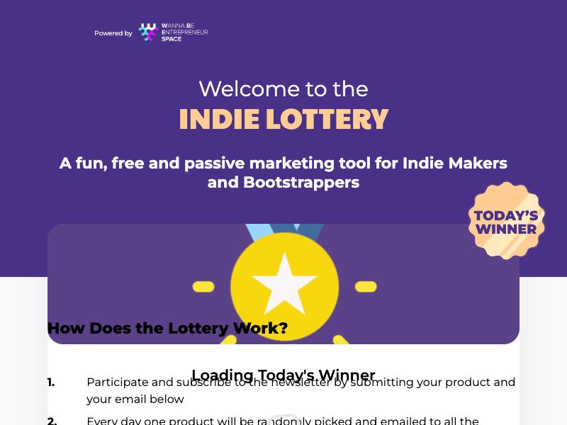 Indie Lottery Screenshot