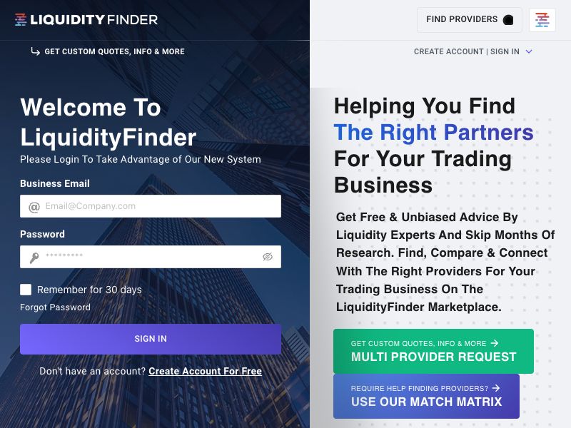 LiquidityFinder Screenshot