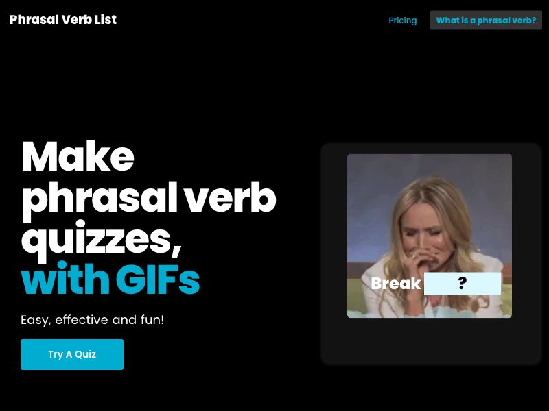 Phrasal Verb List Screenshot