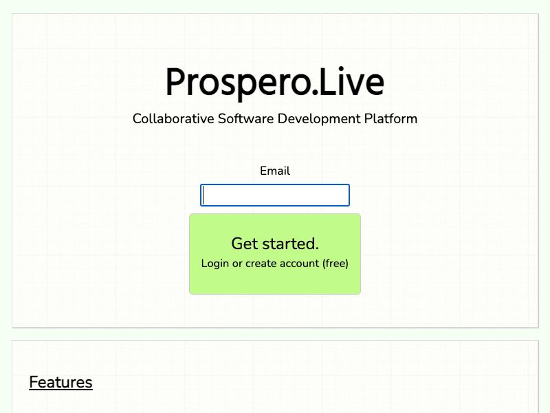 Prospero.Live Screenshot