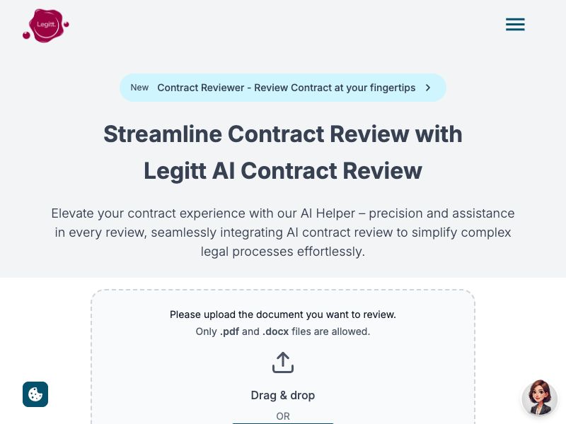 AI Contract Review Screenshot