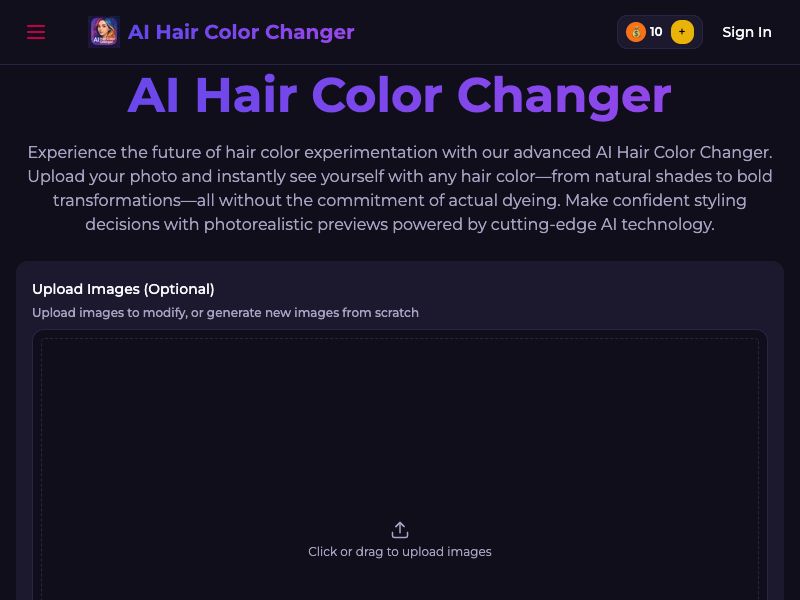 AI Hair Color Changer