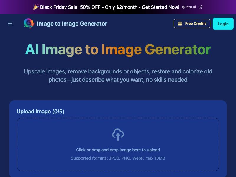 AI Image to Image Generator Screenshot