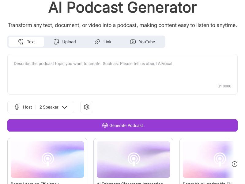 AI Podcast Generator