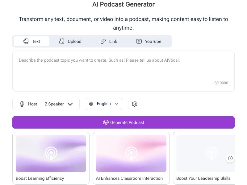 AI Podcast Generator
