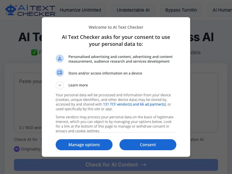 AI Text Checker