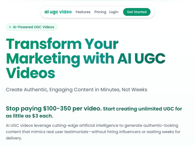 AI UGC Video Screenshot