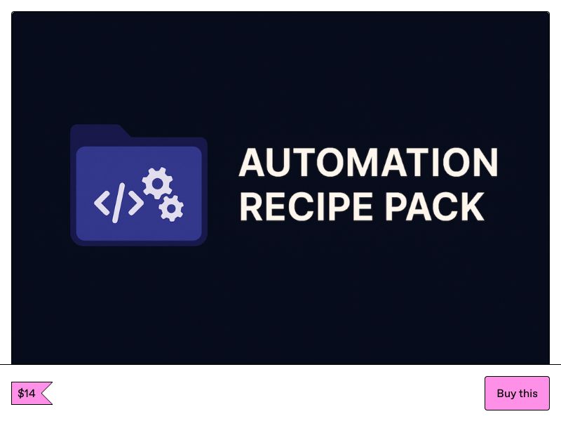 Automation Recipe Pack Screenshot
