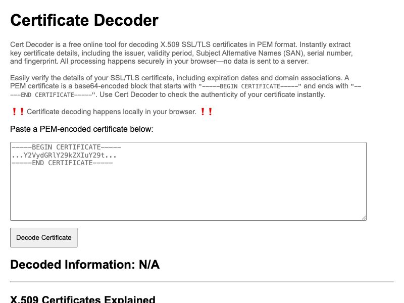 Cert Decoder