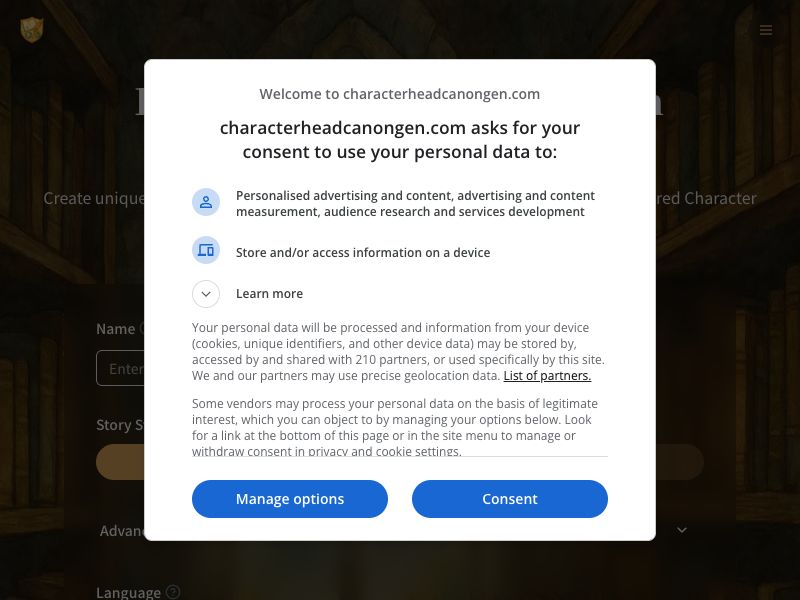 Character Headcanon Generator