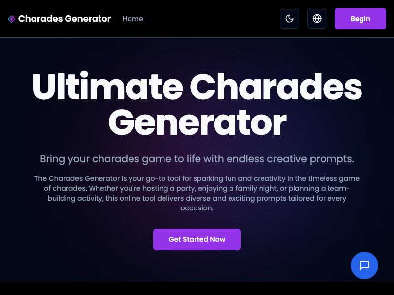 charades generator Screenshot