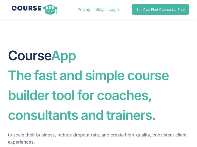 CourseApp Screenshot