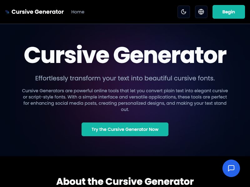 Cursive Text Generator