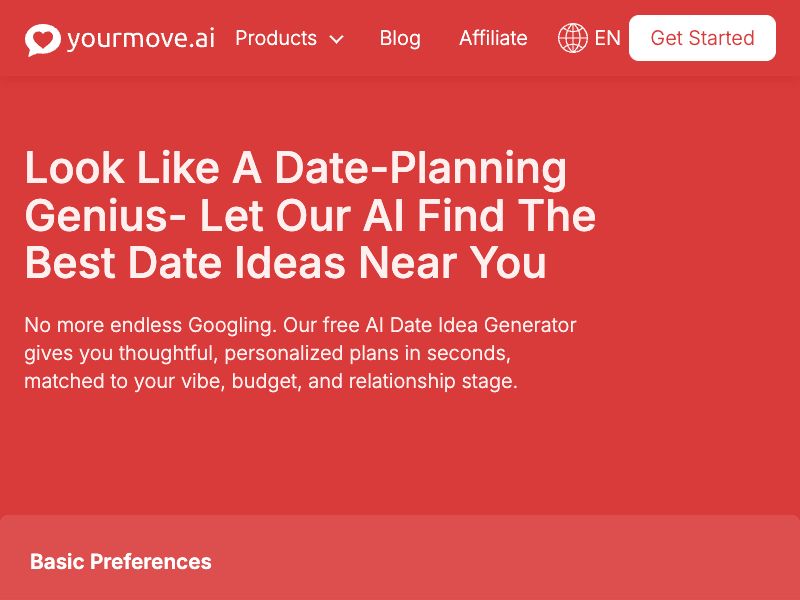 Date Idea Generator Screenshot