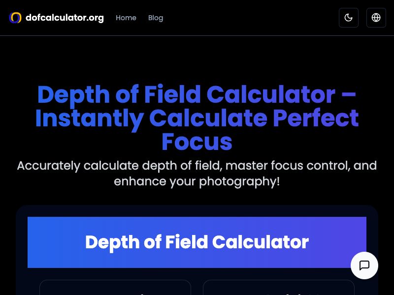 dof calculator