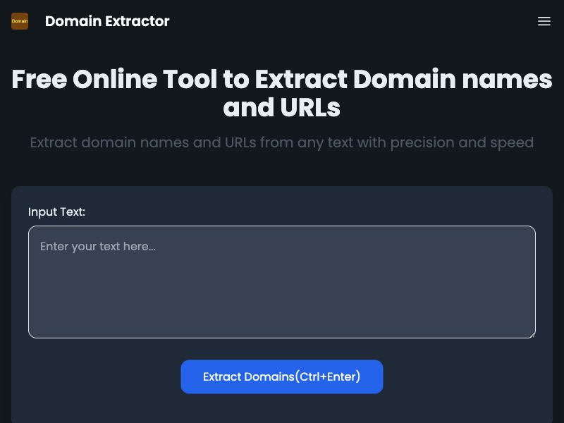 Domain Extractor Screenshot