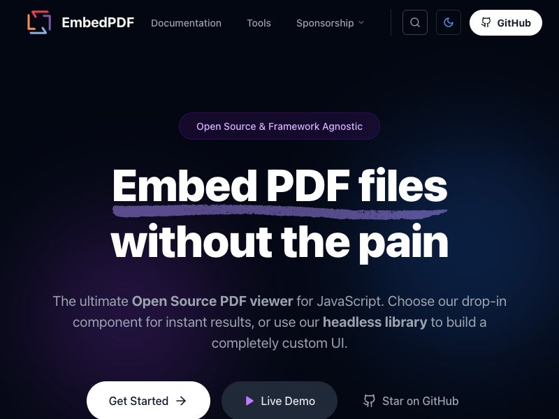 EmbedPDF – Open Source PDF Viewer