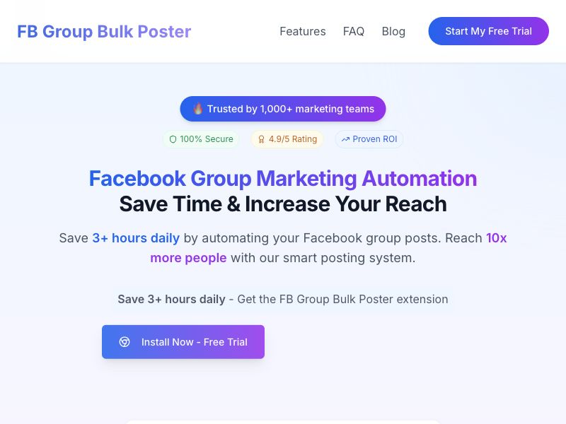 FB Group Bulk Poster Screenshot