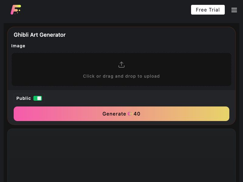 Flux Ghibli Style AI Art Generator