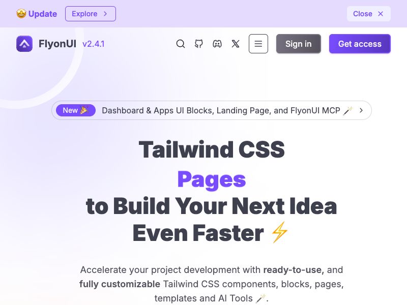 FlyonUI - Tailwind CSS Component Library