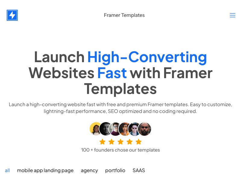Framer Templates Supply Screenshot