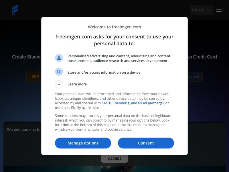 Free AI Image Generator Screenshot