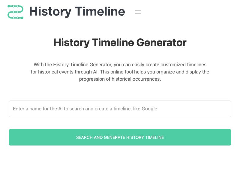 History Timeline Generator