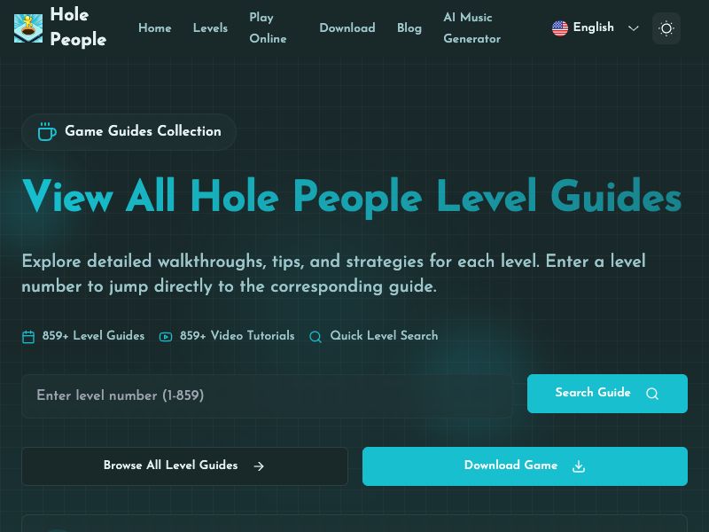 Hole People Level Guide