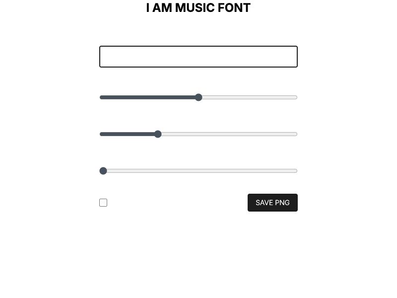 I AM MUSIC FONT